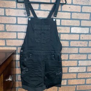 YMI Black Overall Shorts
